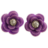 Mi Amore Rose Post-Earrings Purple