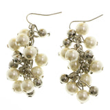 Mi Amore Dangle-Earrings White/Silver-Tone