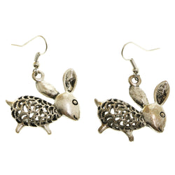 Mi Amore Rabbit Dangle-Earrings Dark-Silver