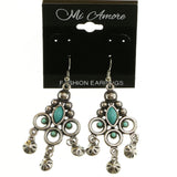 Mi Amore Dangle-Earrings Dark-Silver/Blue