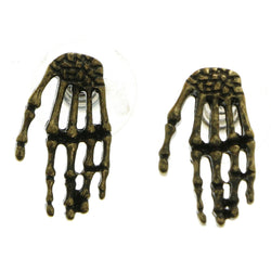 Mi Amore Skeleton hands Post-Earrings Bronze-Tone