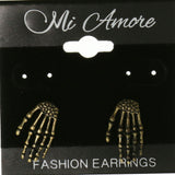 Mi Amore Skeleton hands Post-Earrings Bronze-Tone