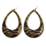 Mi Amore Dangle-Earrings Bronze-Tone & Purple