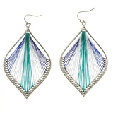 Mi Amore Dangle-Earrings Silver-Tone/Blue