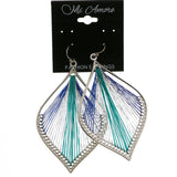 Mi Amore Dangle-Earrings Silver-Tone/Blue