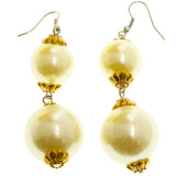 Mi Amore Dangle-Earrings White/Gold-Tone