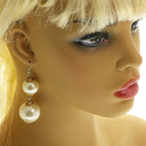 Mi Amore Dangle-Earrings White/Gold-Tone