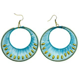 Mi Amore Dangle-Earrings Blue/Gold-Tone