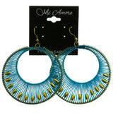 Mi Amore Dangle-Earrings Blue/Gold-Tone