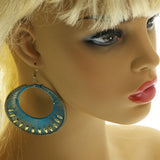 Mi Amore Dangle-Earrings Blue/Gold-Tone