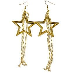 Mi Amore Star Dangle-Earrings Gold-Tone