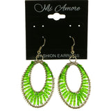 Mi Amore Dangle-Earrings Green/Silver-Tone