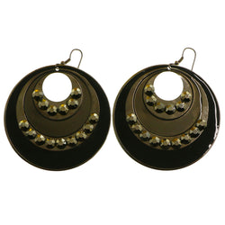 Mi Amore Dangle-Earrings Black/Dark-Silver