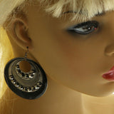 Mi Amore Dangle-Earrings Black/Dark-Silver