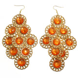 Mi Amore Dangle-Earrings Gold-Tone/Orange