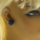 Mi Amore Post-Earrings Blue/Black