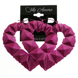 Mi Amore Heart Dangle-Earrings Purple