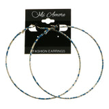 Mi Amore Hoop-Earrings Silver-Tone/Blue