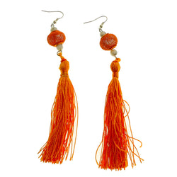 Mi Amore Dangle-Earrings Orange/White