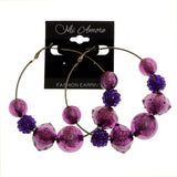 Mi Amore Hoop-Earrings Purple/Dark-Silver