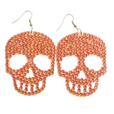 Mi Amore Skull Dangle-Earrings Pink