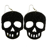 Mi Amore Skull Dangle-Earrings Black