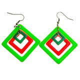 Mi Amore Dangle-Earrings Green/Pink