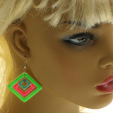 Mi Amore Dangle-Earrings Green/Pink