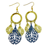 Mi Amore Dangle-Earrings Gold-Tone/Blue