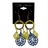 Mi Amore Dangle-Earrings Gold-Tone/Blue