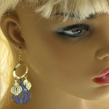 Mi Amore Dangle-Earrings Gold-Tone/Blue