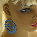 Mi Amore Love Dangle-Earrings Blue