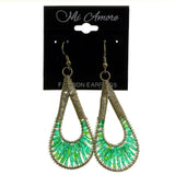 Mi Amore Dangle-Earrings Silver-Tone/Green