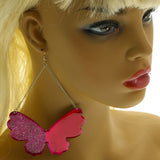 Mi Amore Butterfly Dangle-Earrings Pink/Red