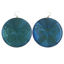 Mi Amore Butterfly Dangle-Earrings Blue