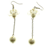 Mi Amore Drop-Dangle-Earrings Silver-Tone/White