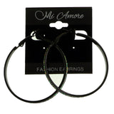 Mi Amore Hoop-Earrings Gray/White