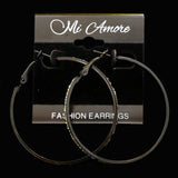 Mi Amore Hoop-Earrings Gray/White