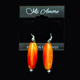 Mi Amore Dangle-Earrings Silver-Tone/Orange