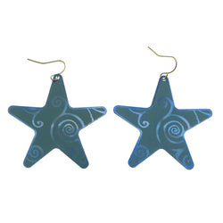 Mi Amore Star Dangle-Earrings Blue