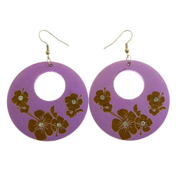 Mi Amore Flower Dangle-Earrings Purple/Brown