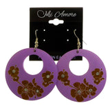 Mi Amore Flower Dangle-Earrings Purple/Brown
