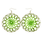 Mi Amore Dangle-Earrings Silver-Tone/Green