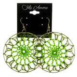 Mi Amore Dangle-Earrings Silver-Tone/Green