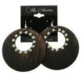 Mi Amore Dangle-Earrings Silver-Tone/Brown