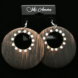 Mi Amore Dangle-Earrings Silver-Tone/Brown