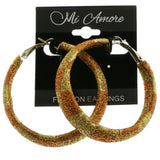 Mi Amore Hoop-Dangle-Earrings Silver-Tone/Gold-Tone