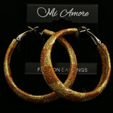 Mi Amore Hoop-Dangle-Earrings Silver-Tone/Gold-Tone