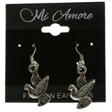 Mi Amore Dove Dangle-Earrings Silver-Tone