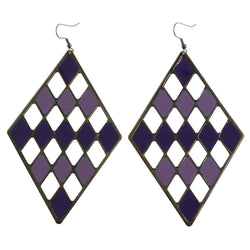 Mi Amore Dangle-Earrings Dark-Silver/Purple